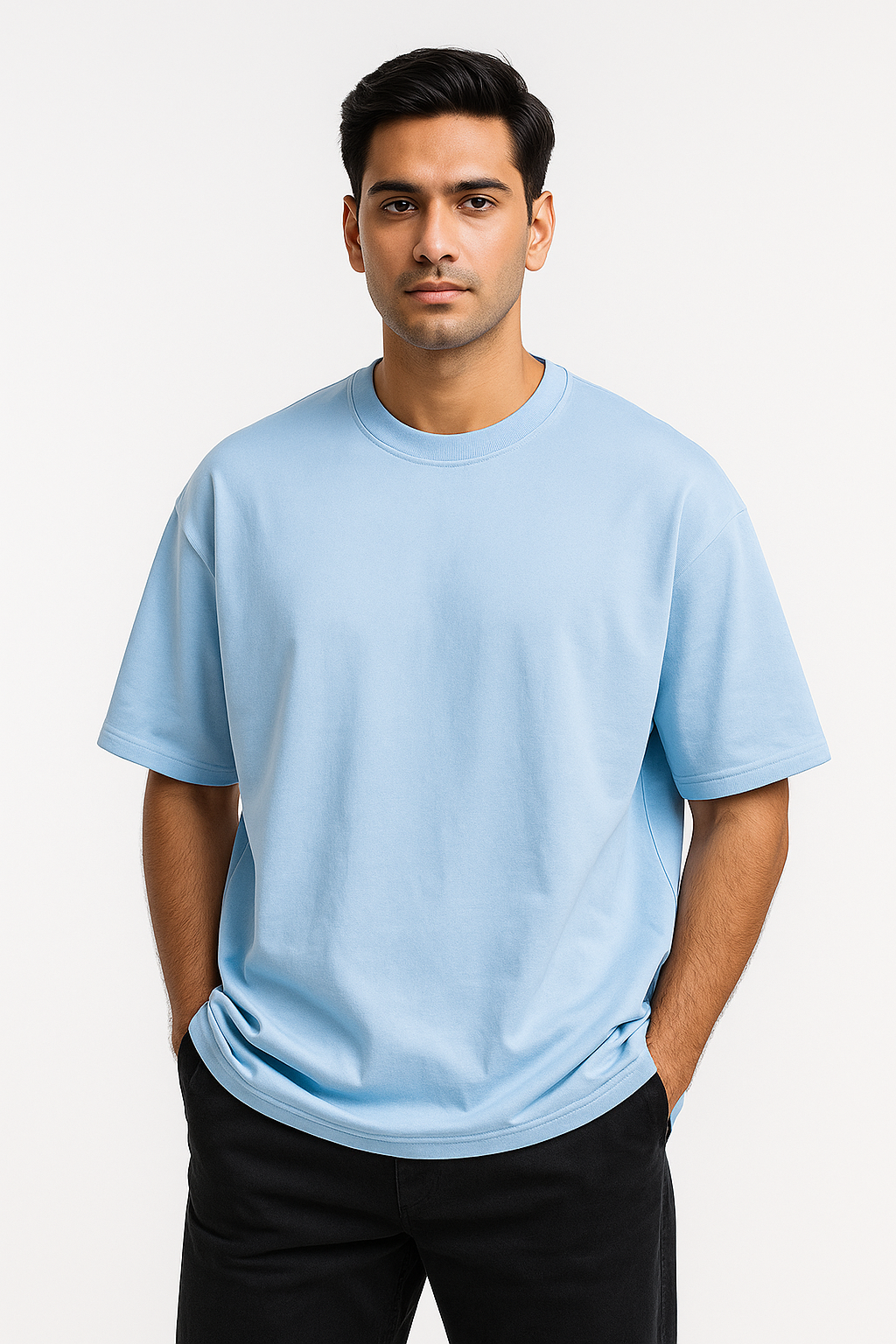 Terry Oversized Tee - Baby Blue