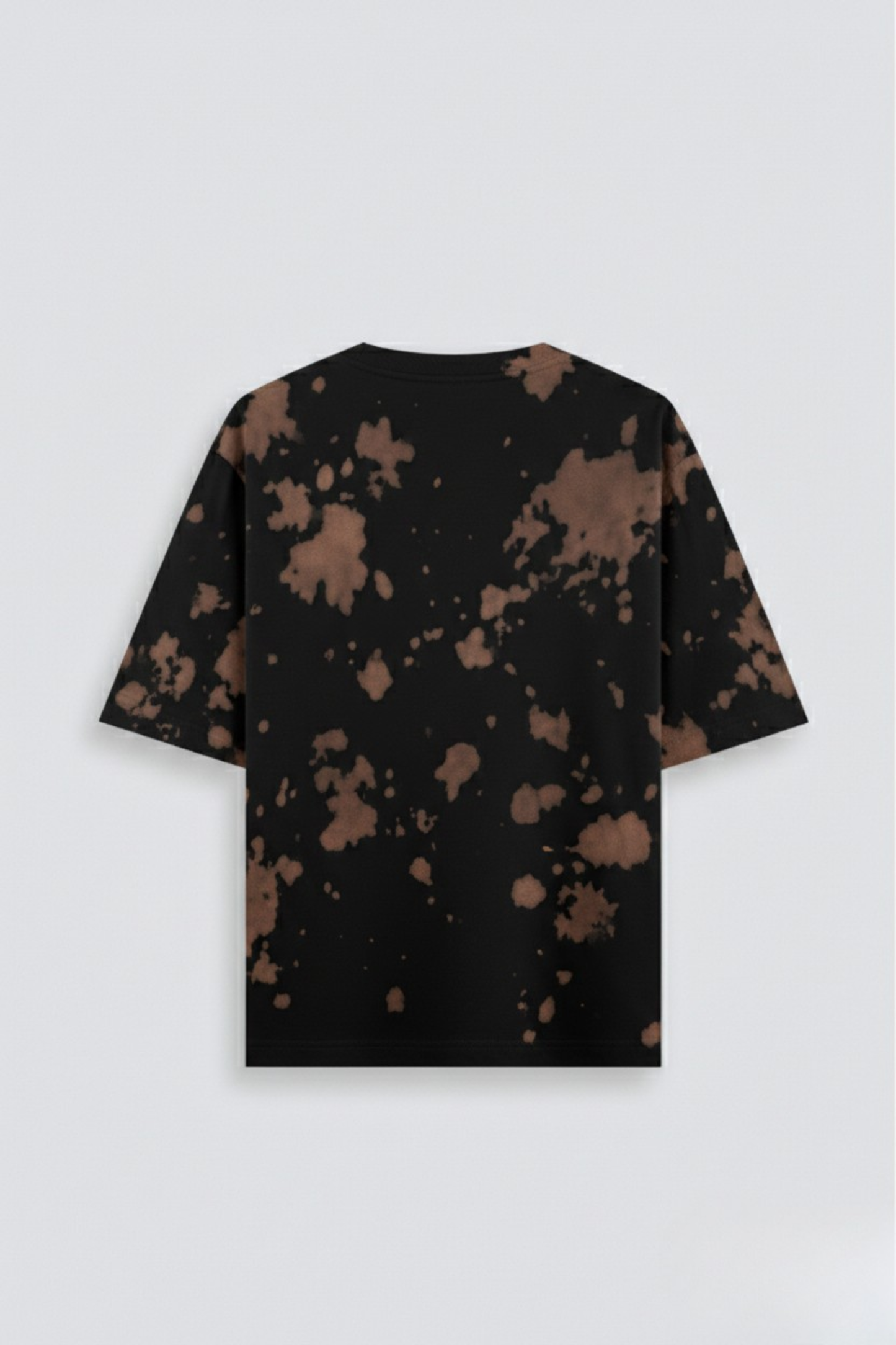 Men's Brown Black Tie Dye Oversized T-Shirt 260 GSM Bio-Washed, Drop Shoulder