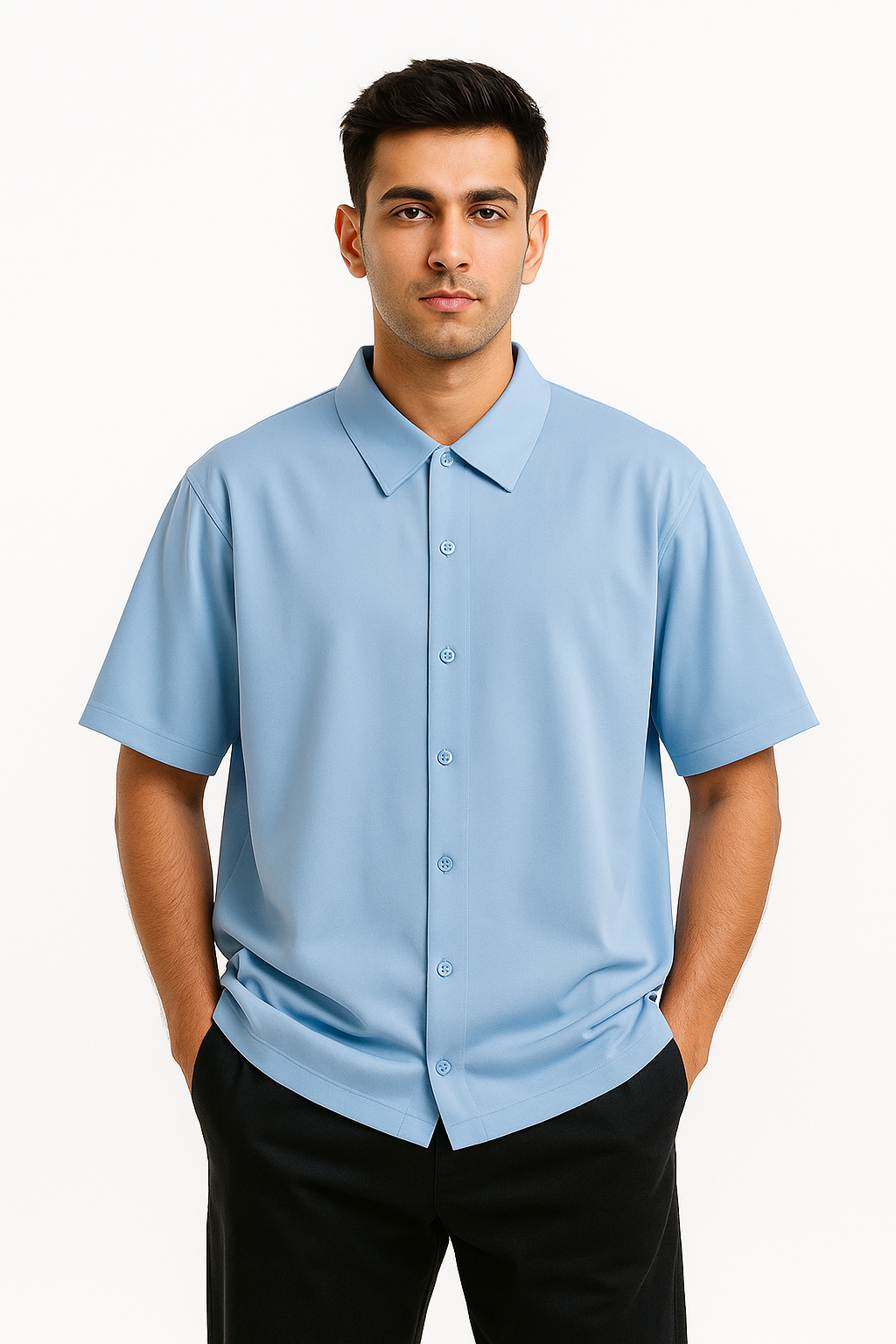 Oversized Shirt - Baby Blue