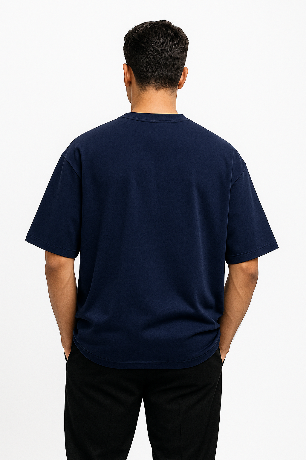Terry Oversized Tee - Navy Blue