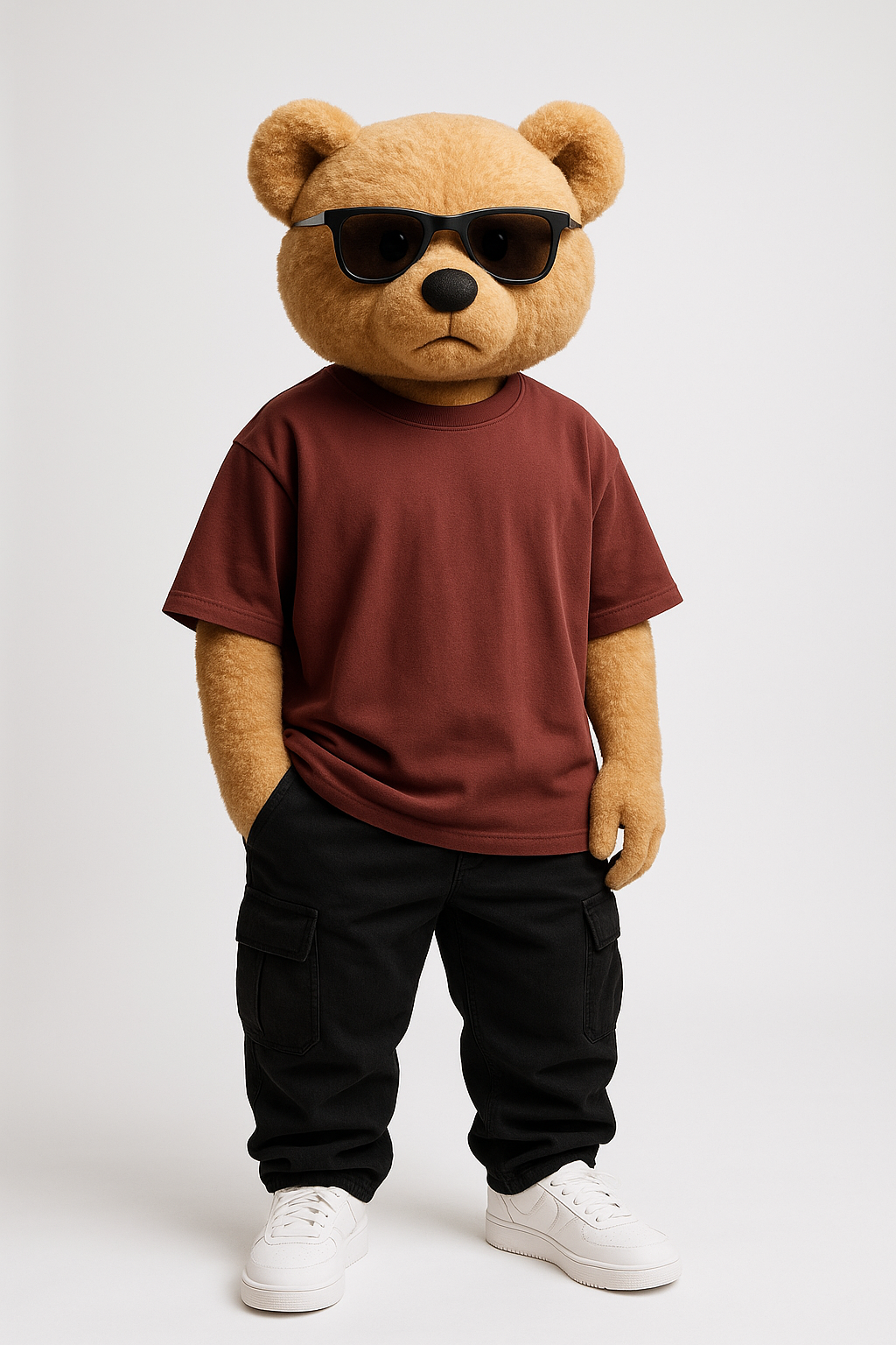 Oversized Solid - Maroon