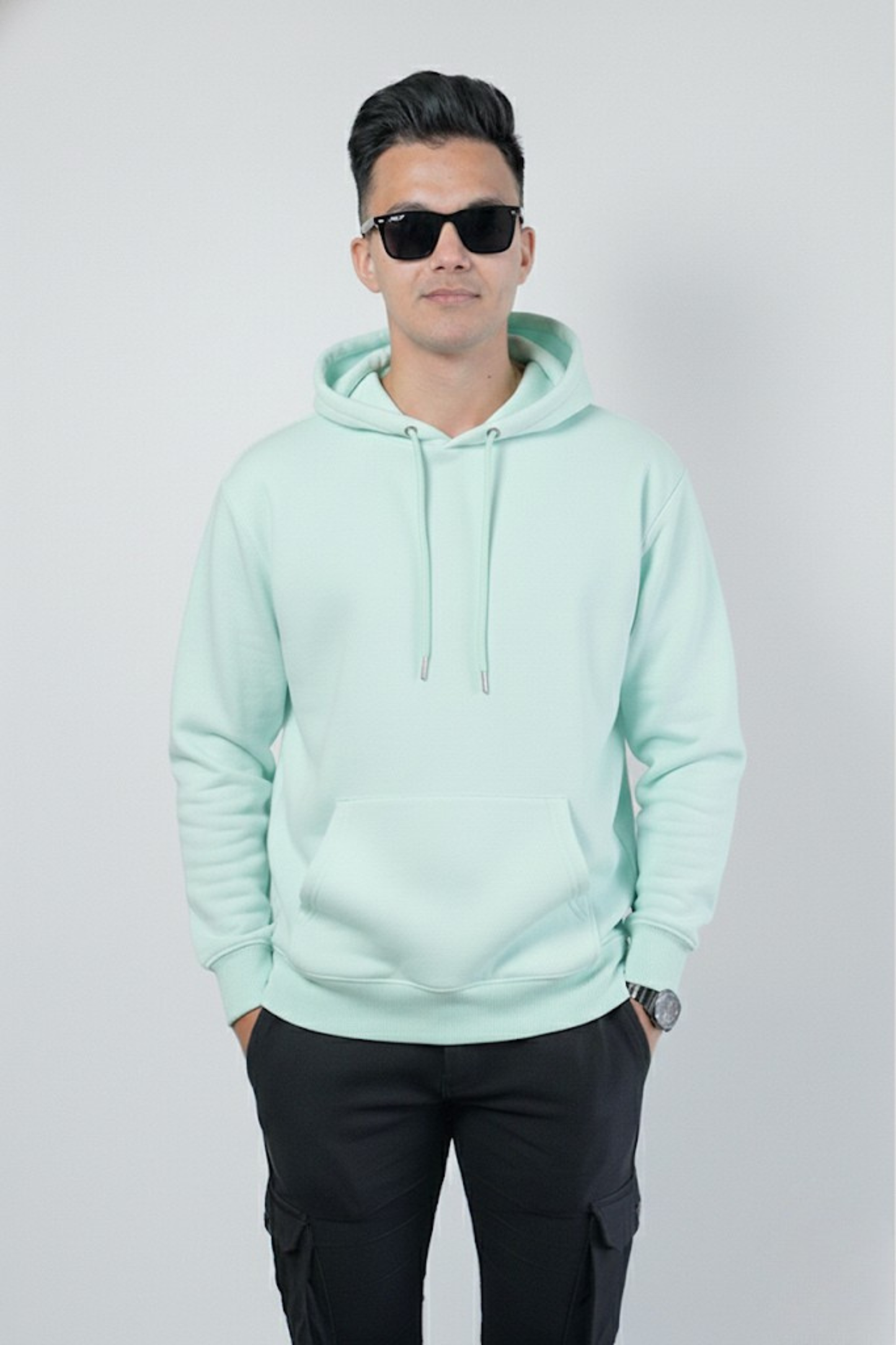 Hoodie | 300 GSM Heavyweight Cotton Blend | 90% Cotton 10% Polyester | Mint