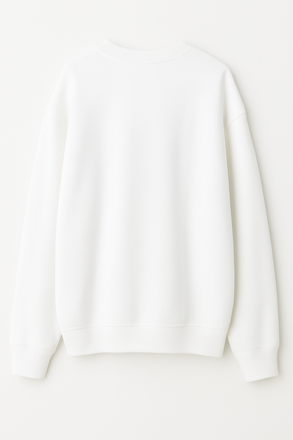 Sweatshirt | 300 GSM Heavyweight Cotton Blend | 90% Cotton 10% Polyester | White