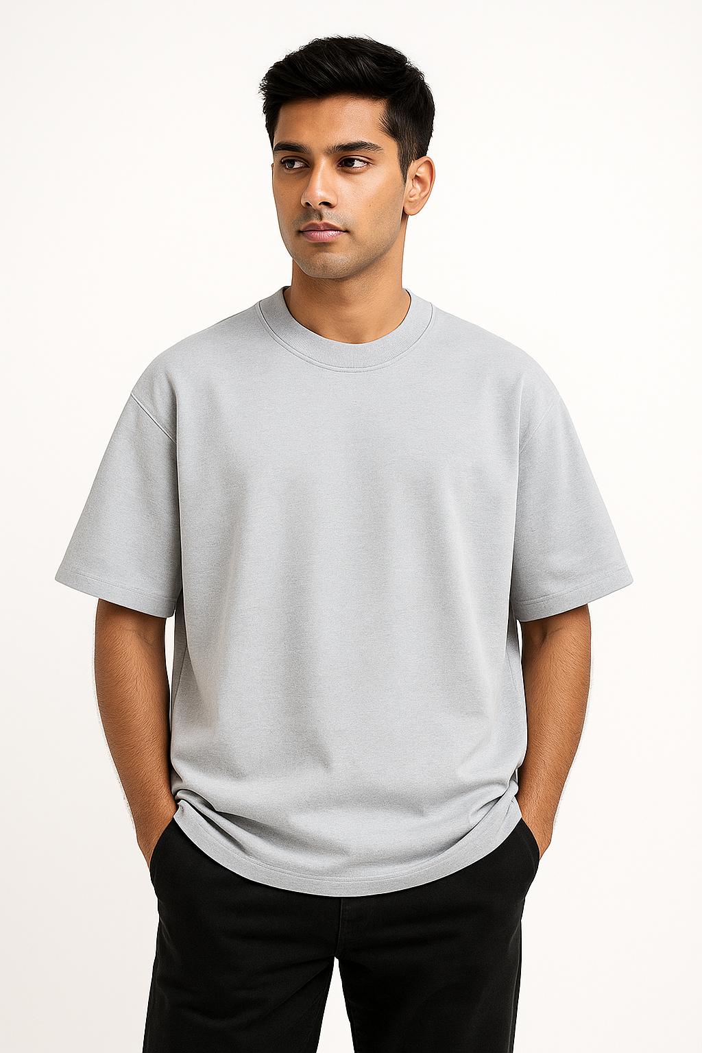 Oversized Solid - Grey Melange