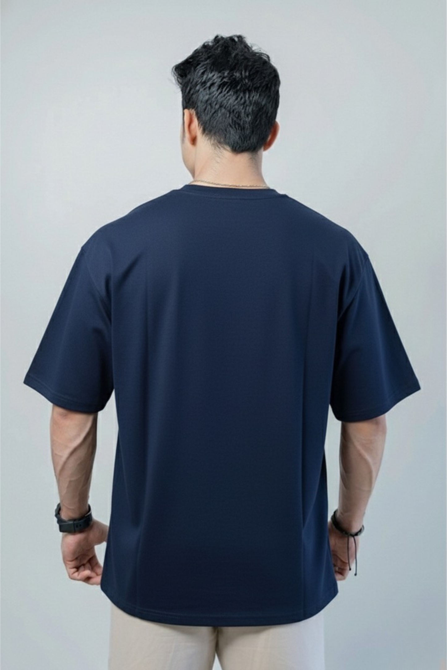 Terry Oversized Tee - Navy Blue