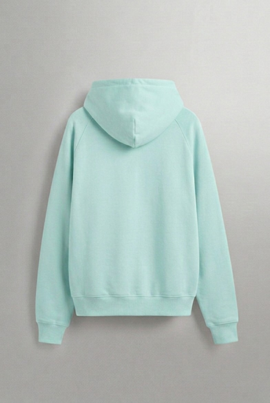 Bombay Bear Men's Mint Hoodie — 300 GSM Bio-Washed, Super Combed Cotton Poly