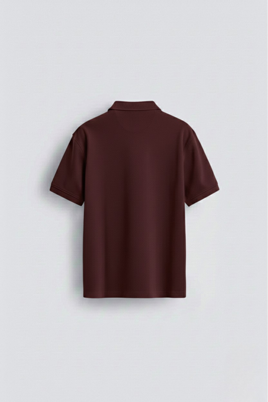 Men's Maroon Polo T-Shirt 220 GSM Premium Cotton