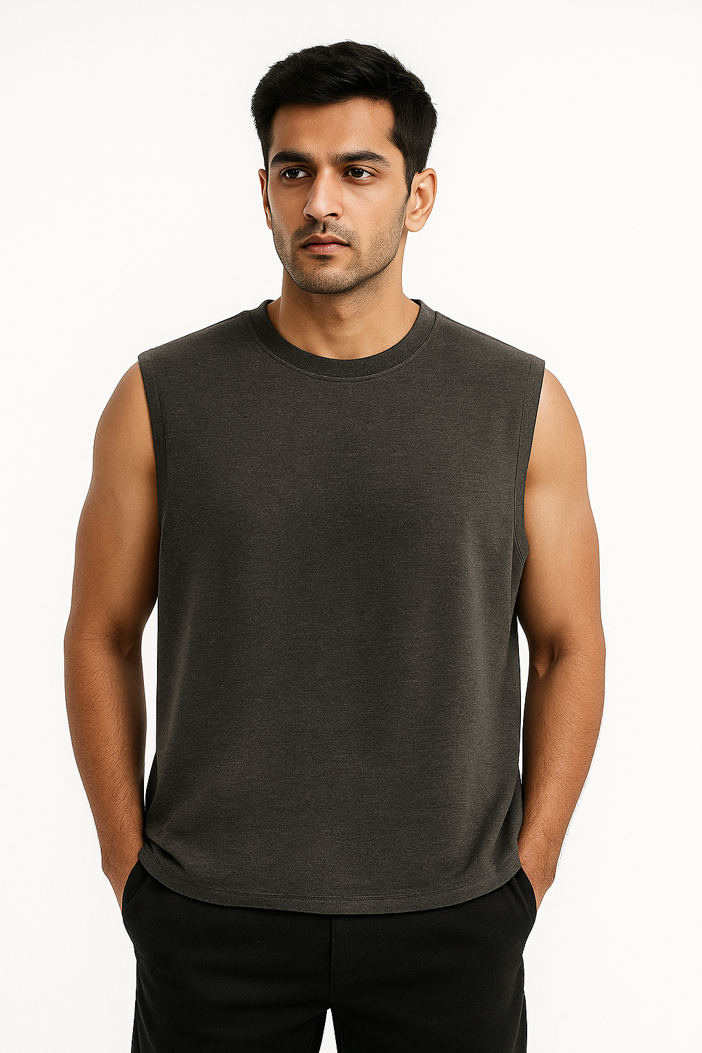 Tank Top - Charcoal Melange