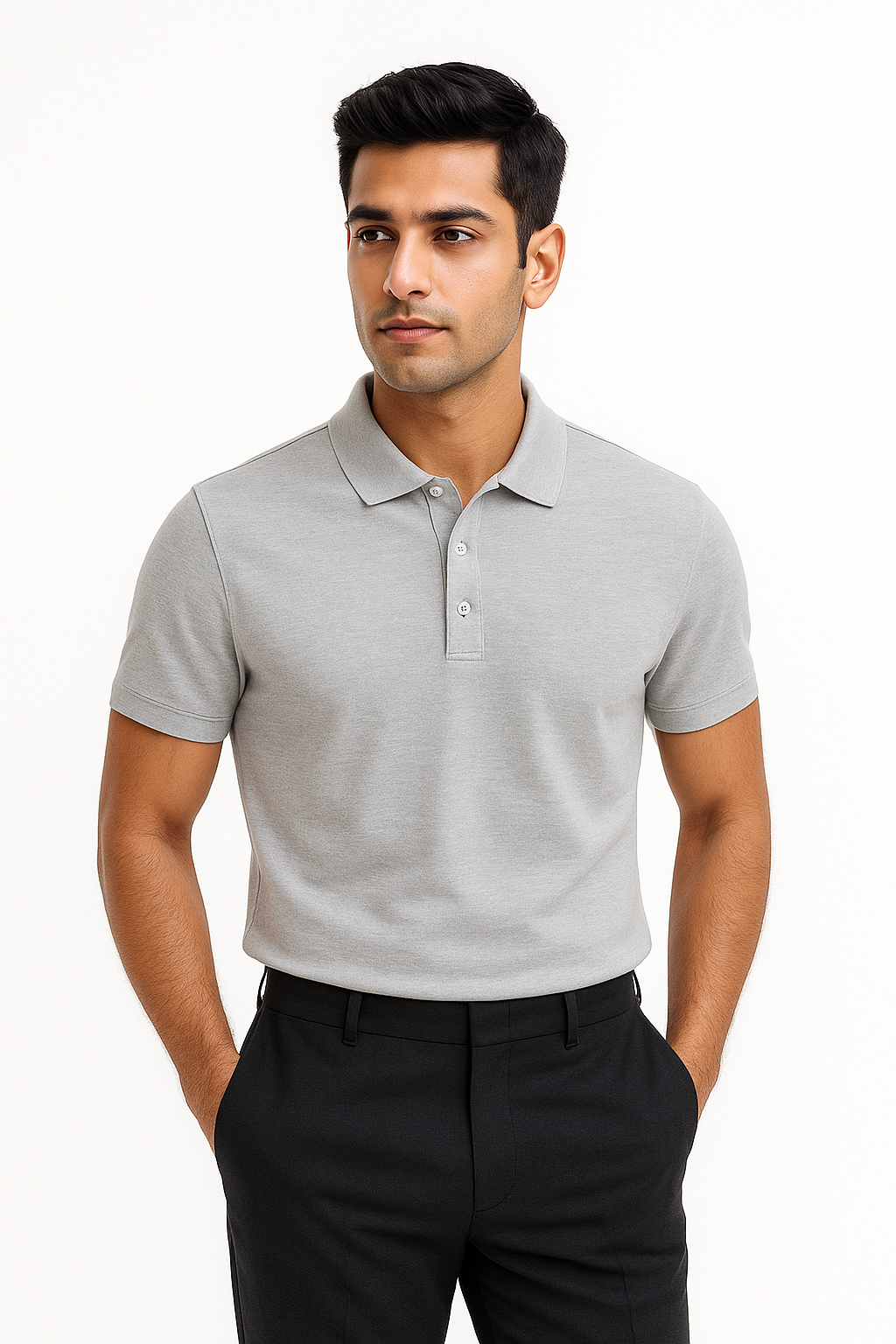 Polo - Grey Melange