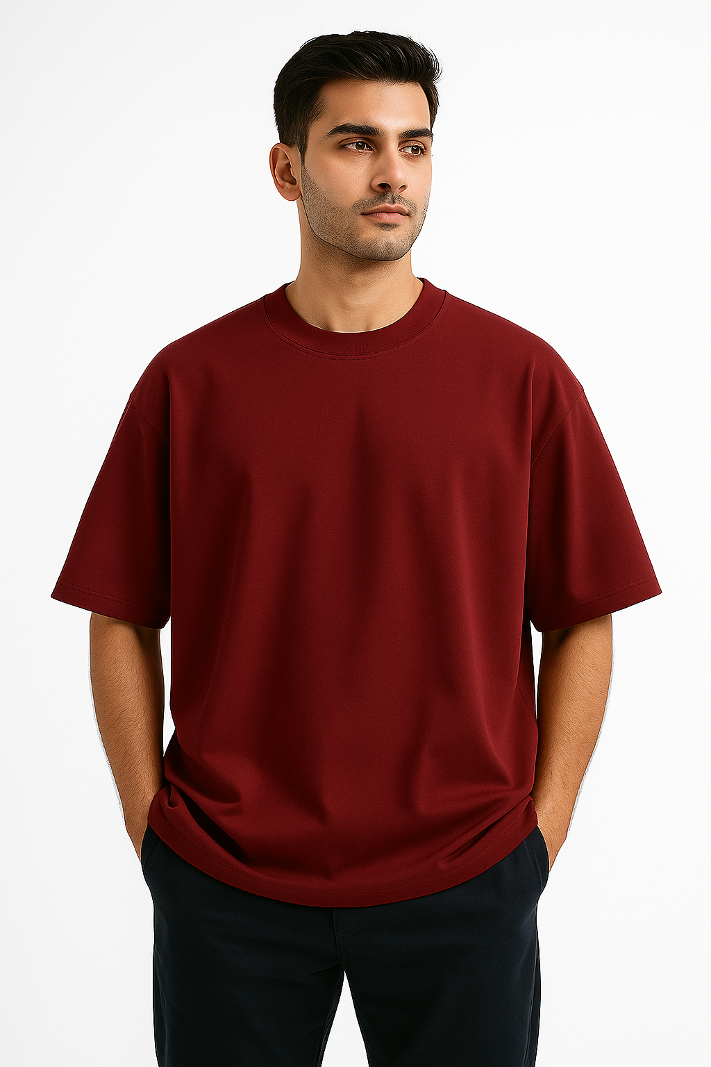 Oversized Solid - Maroon