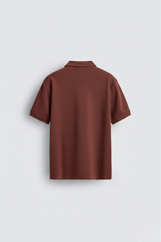 Men's Brick Red Polo T-Shirt 220 GSM Premium Cotton