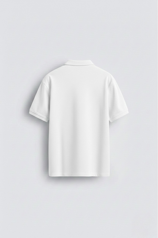 Men's White Polo T-Shirt 220 GSM Premium Cotton