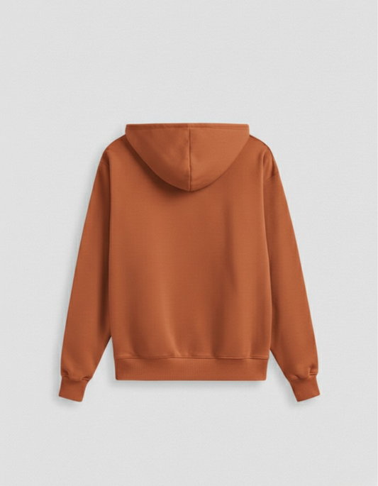 Bombay Bear Men's Coral Hoodie — 300 GSM Bio-Washed, Super Combed Cotton Poly