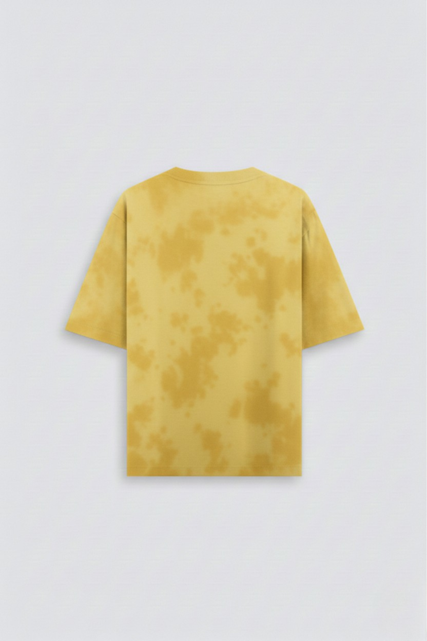 Men's Yellow Tie Dye Oversized T-Shirt 260 GSM Bio-Washed, Drop Shoulder
