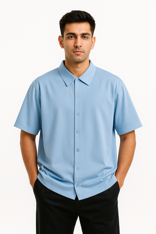 Oversized Shirt - Baby Blue