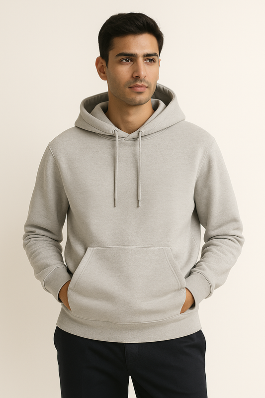 Hoodie - Grey Melange