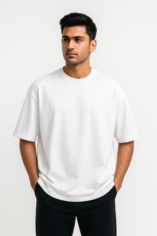 Terry Oversized Tee - White