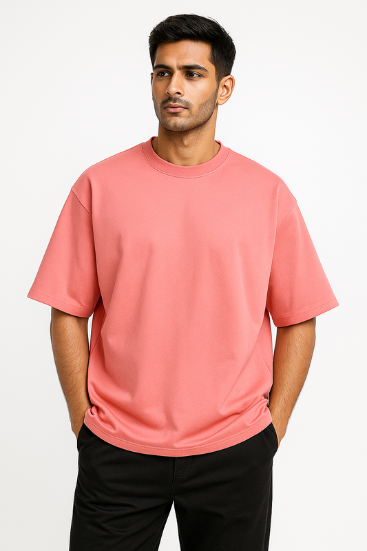 Terry Oversized Tee - Flamingo