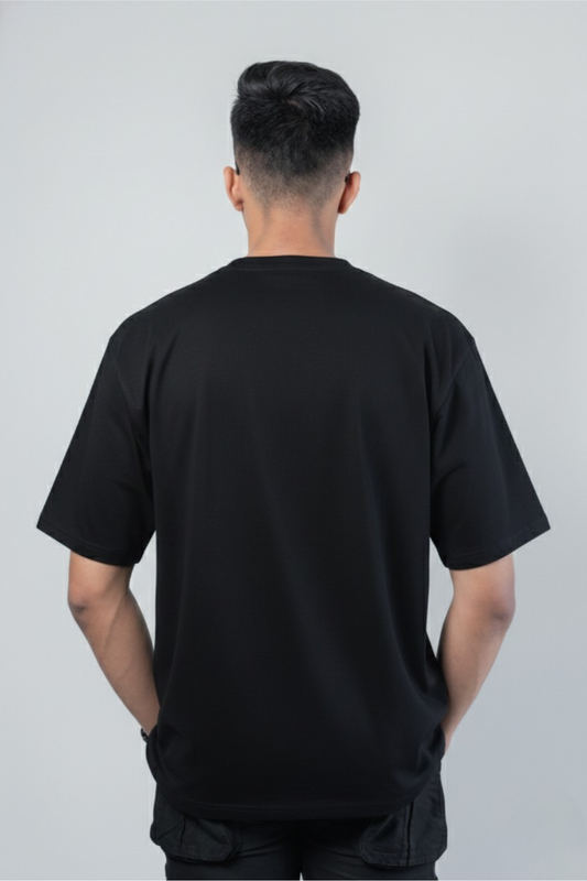Oversized Classic T‑Shirt for Men | 240 GSM Heavyweight 100% Cotton | Black