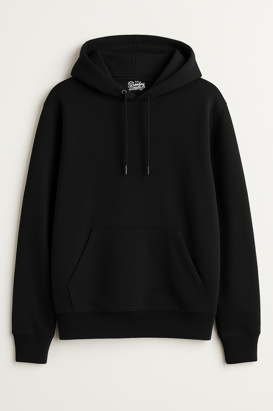 Hoodie | 300 GSM Heavyweight Cotton Blend | 90% Cotton 10% Polyester | Black