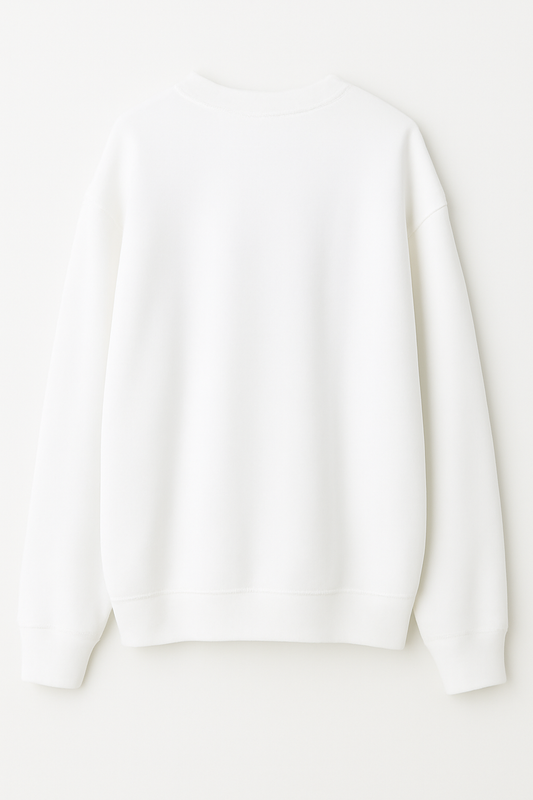 Sweatshirt | 300 GSM Heavyweight Cotton Blend | 90% Cotton 10% Polyester | White