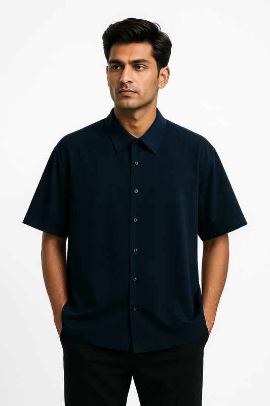 Oversized Shirt - Navy Blue