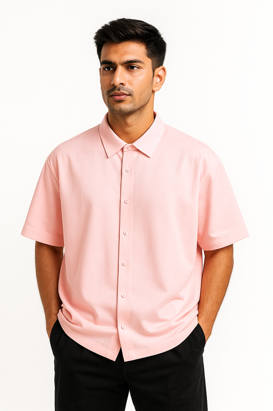 Oversized Shirt - Light Baby Pink