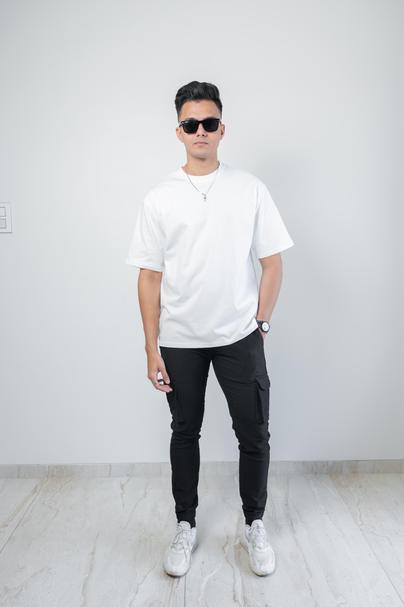 Oversized Classic T‑Shirt for Men | 240 GSM Heavyweight 100% Cotton | White