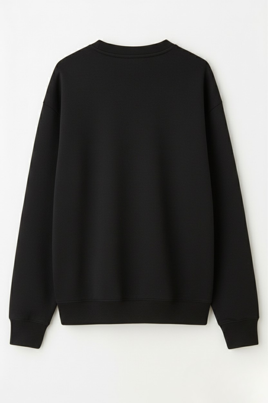 Sweatshirt | 300 GSM Heavyweight Cotton Blend | 90% Cotton 10% Polyester | Black