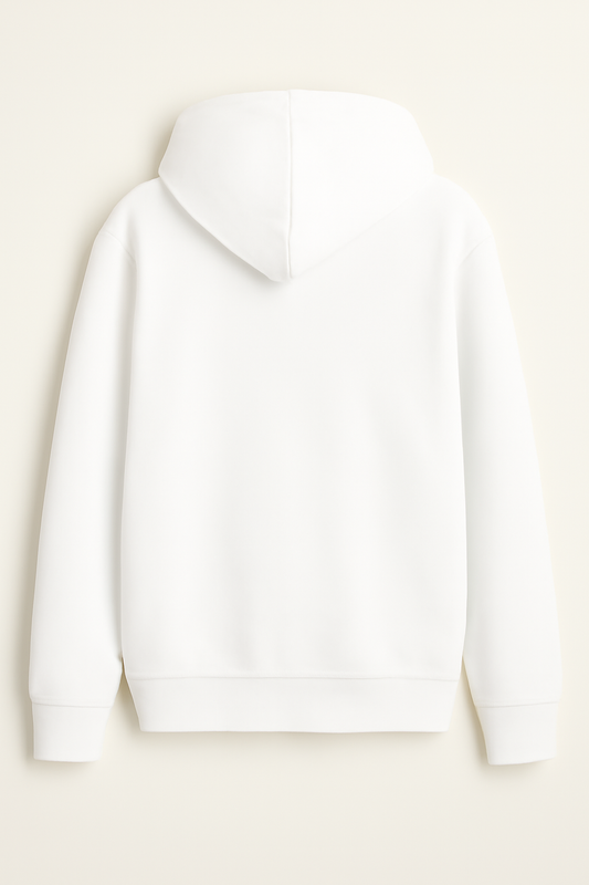 Hoodie | 300 GSM Heavyweight Cotton Blend | 90% Cotton 10% Polyester | White