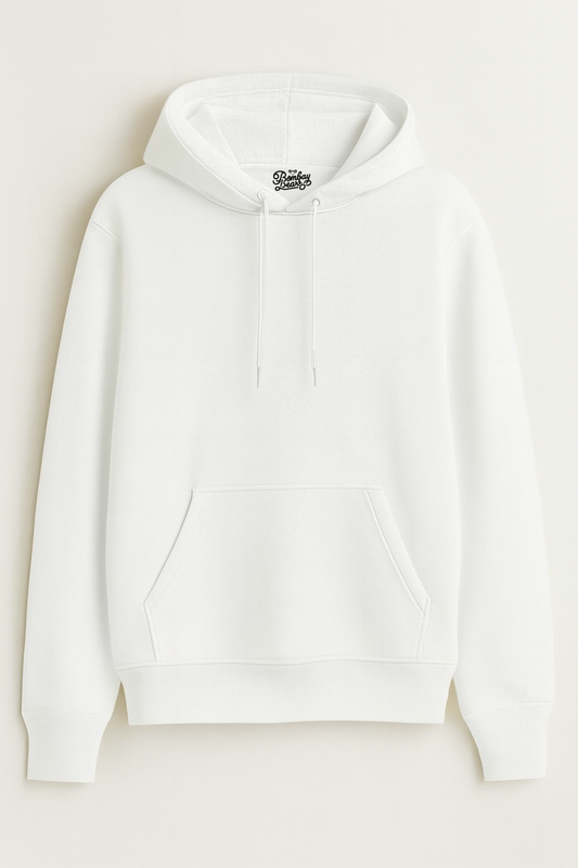Hoodie | 300 GSM Heavyweight Cotton Blend | 90% Cotton 10% Polyester | White