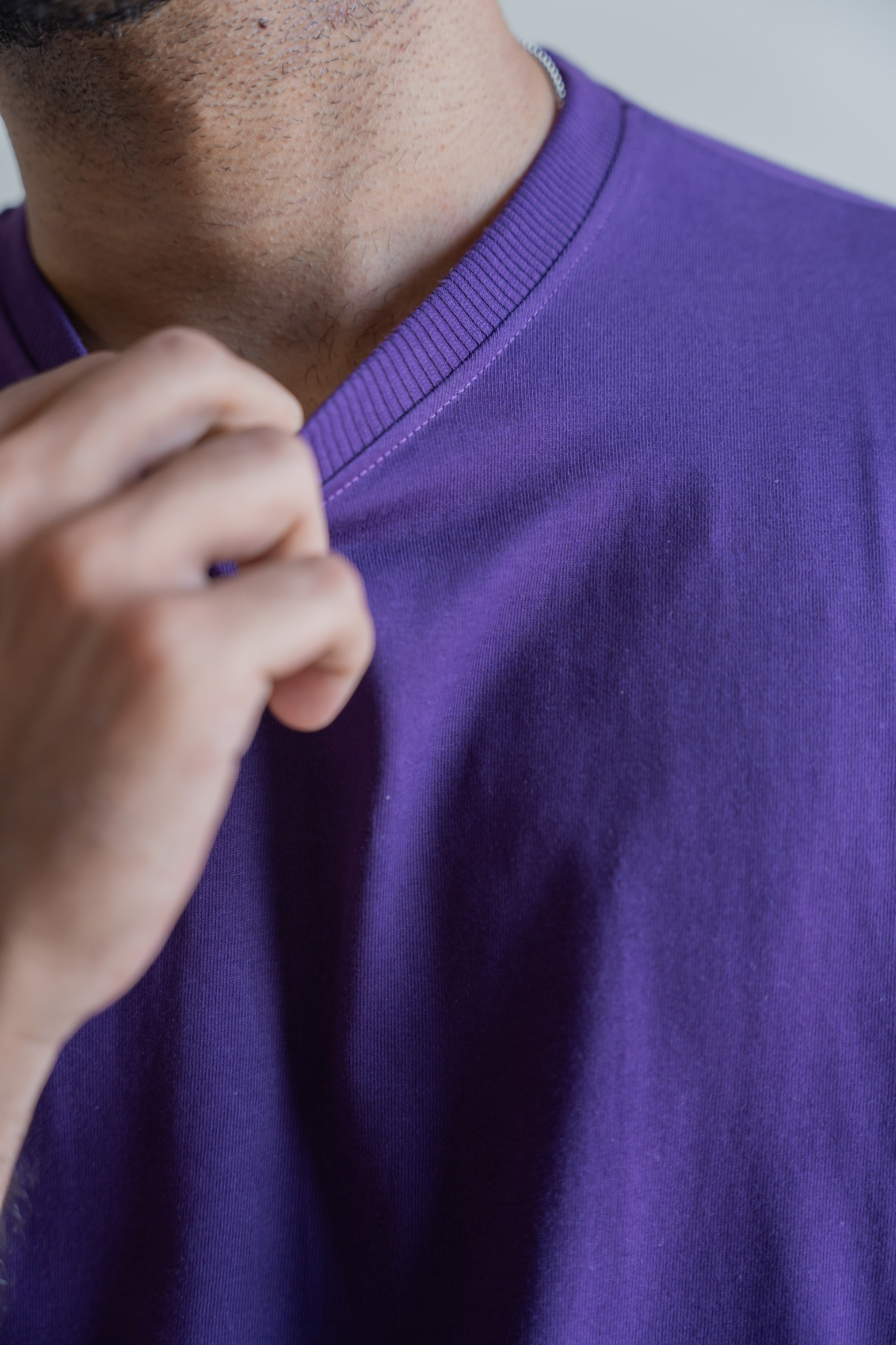 Oversized Classic T‑Shirt for Men | 240 GSM Heavyweight 100% Cotton | Purple