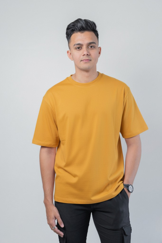 Oversized Solid -Mustard Yellow
