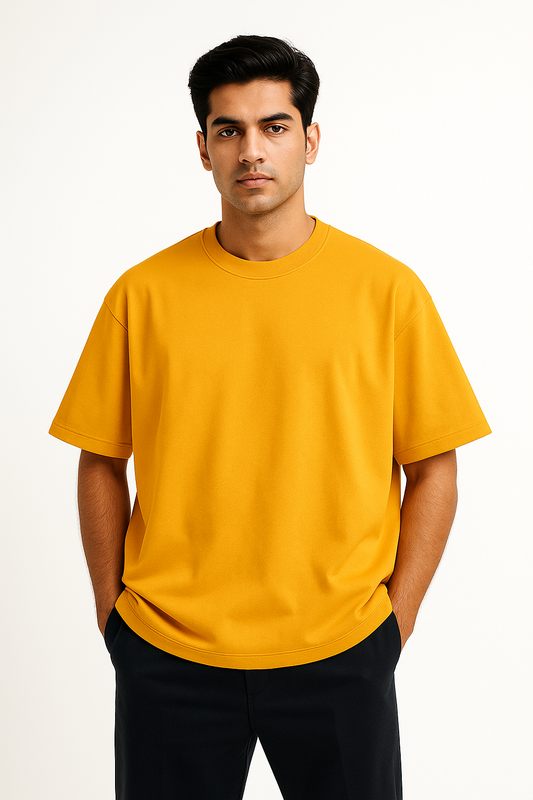 Oversized Solid -Mustard Yellow