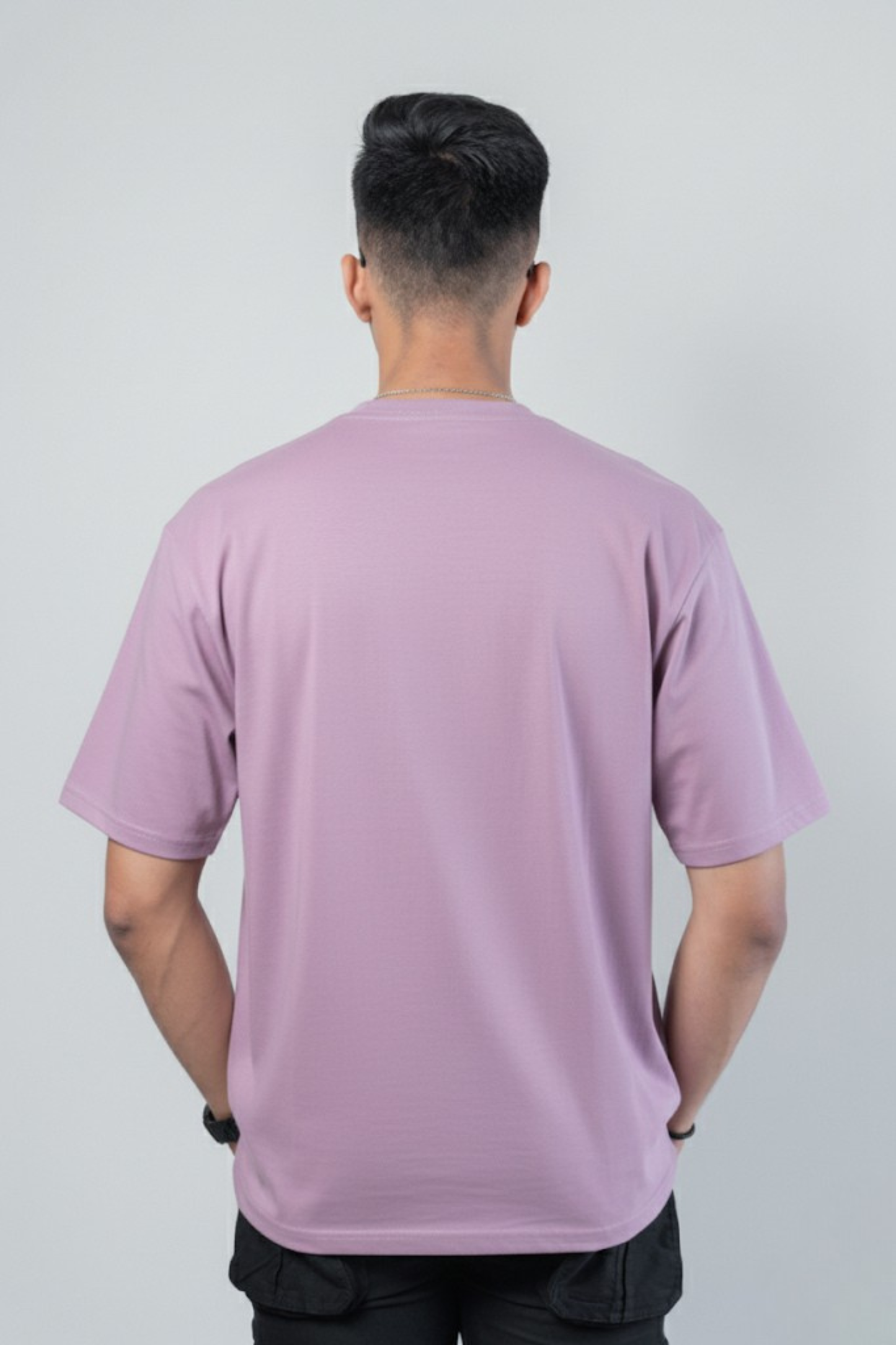 Men’s Lavender Oversized Classic Cotton T-Shirt – 240 GSM