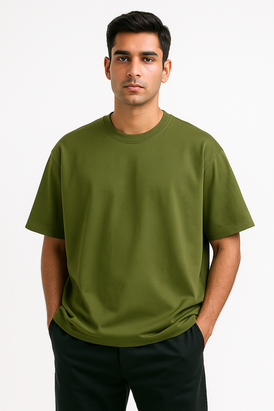 Oversized Solid - Olive Green