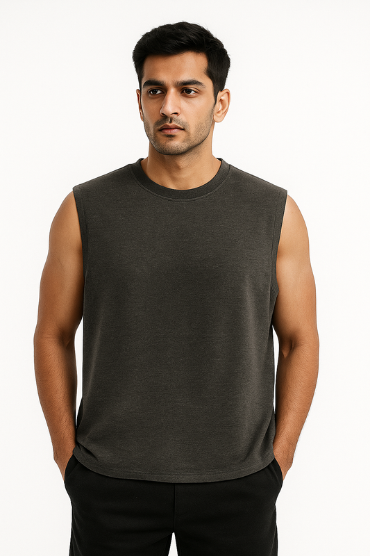 Tank Top - Charcoal Melange
