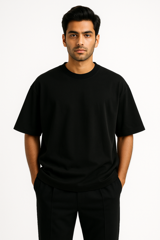 Terry Oversized Tee - Black