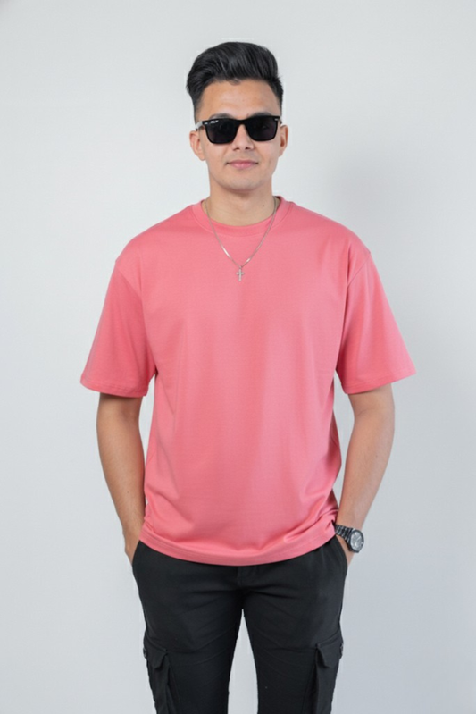 Terry Oversized Tee - Flamingo