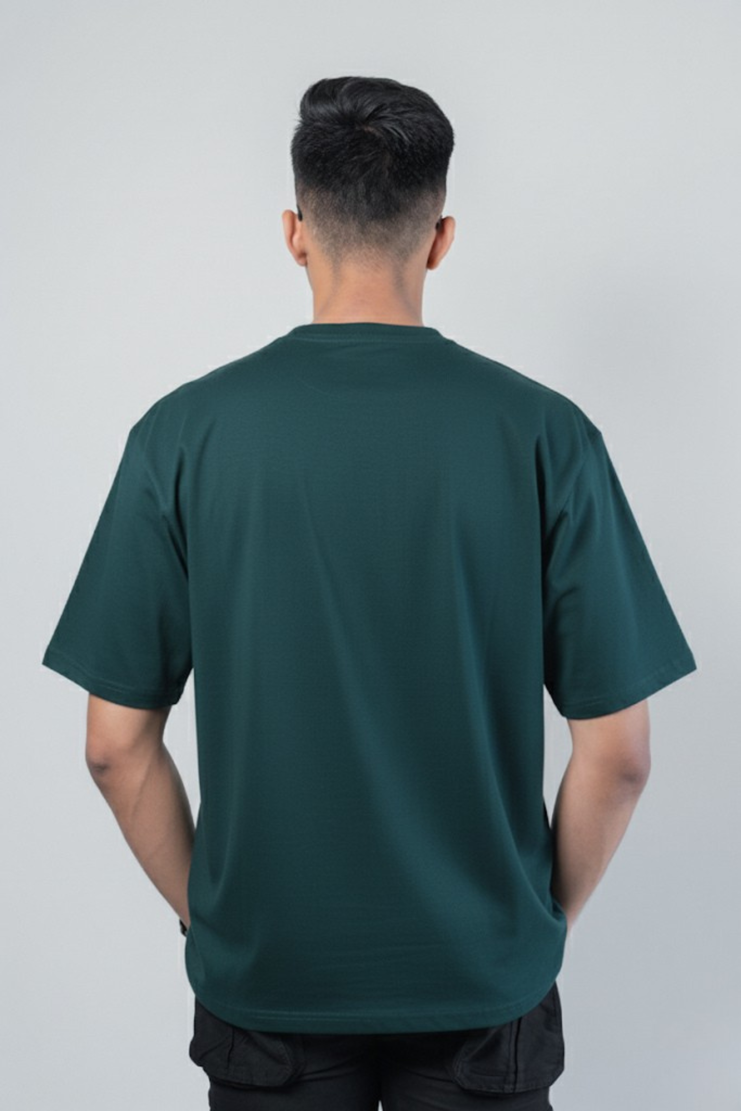 Men’s Petrol Blue Oversized Classic Cotton T-Shirt – 240 GSM