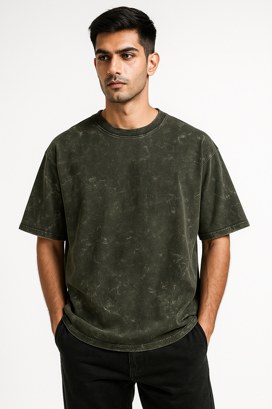 Acid Wash - Olive Green