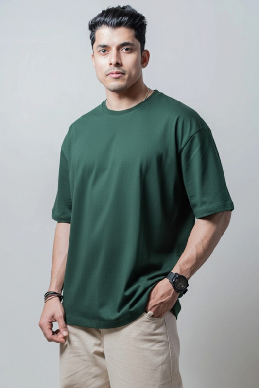 Oversized Solid - Bottle Green