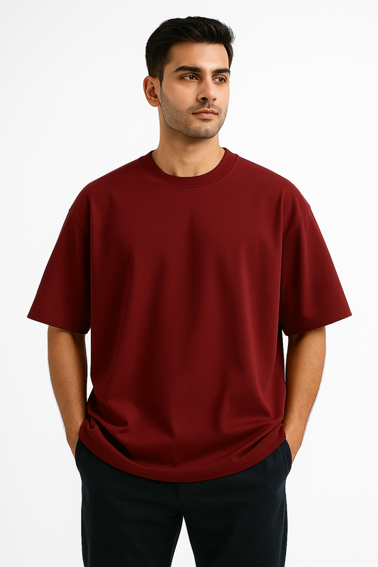 Oversized Solid - Maroon