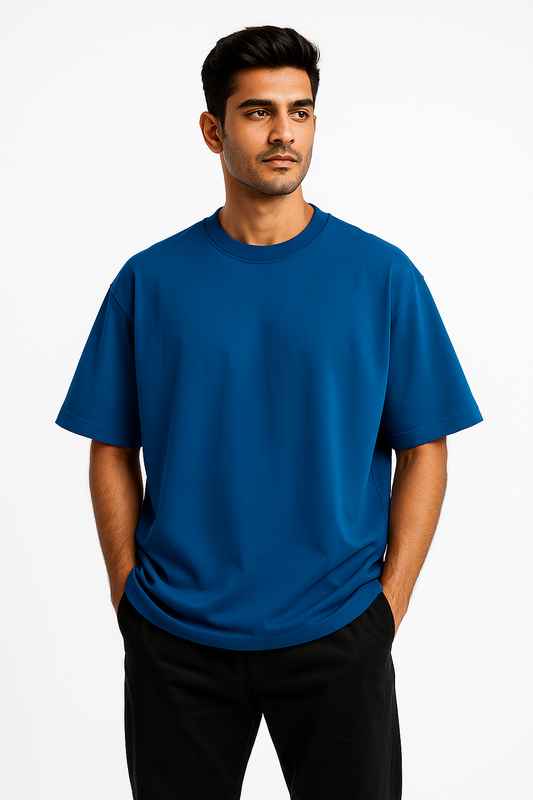 Oversized Solid - Petrol Blue