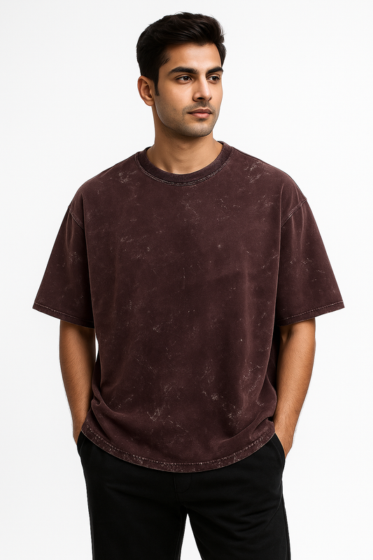 Acid Wash - Maroon