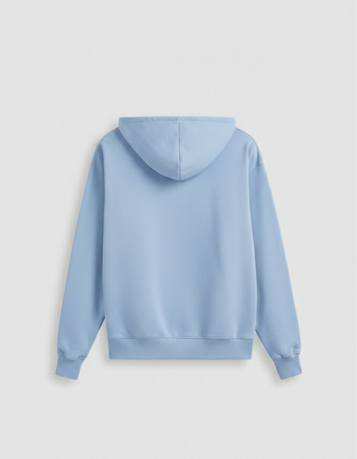 Men's Baby Blue Hoodie  300 GSM Bio-Washed, Super Combed Cotton Poly