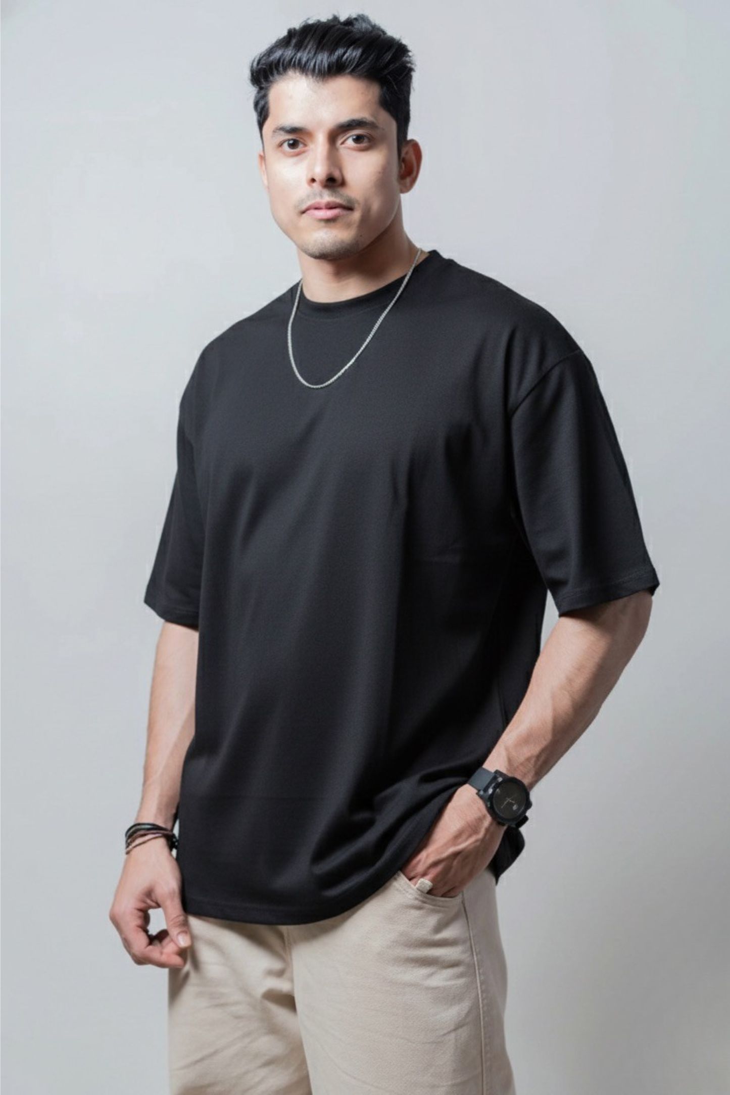 Terry Oversized Tee - Black
