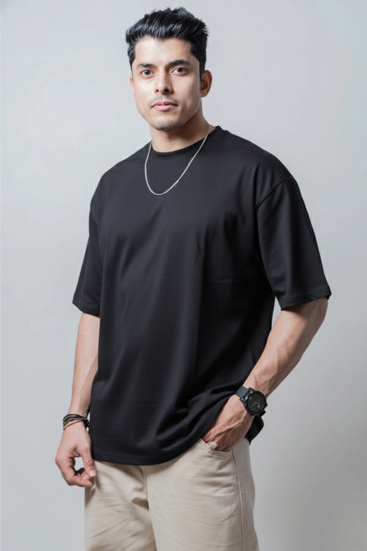 Terry Oversized Tee - Black