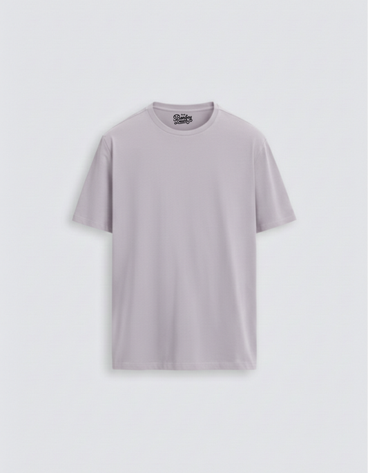 Bombay Bear Men's Lavender Cotton Stretch T-Shirt — 240 GSM, 95% Cotton 5% Elastane