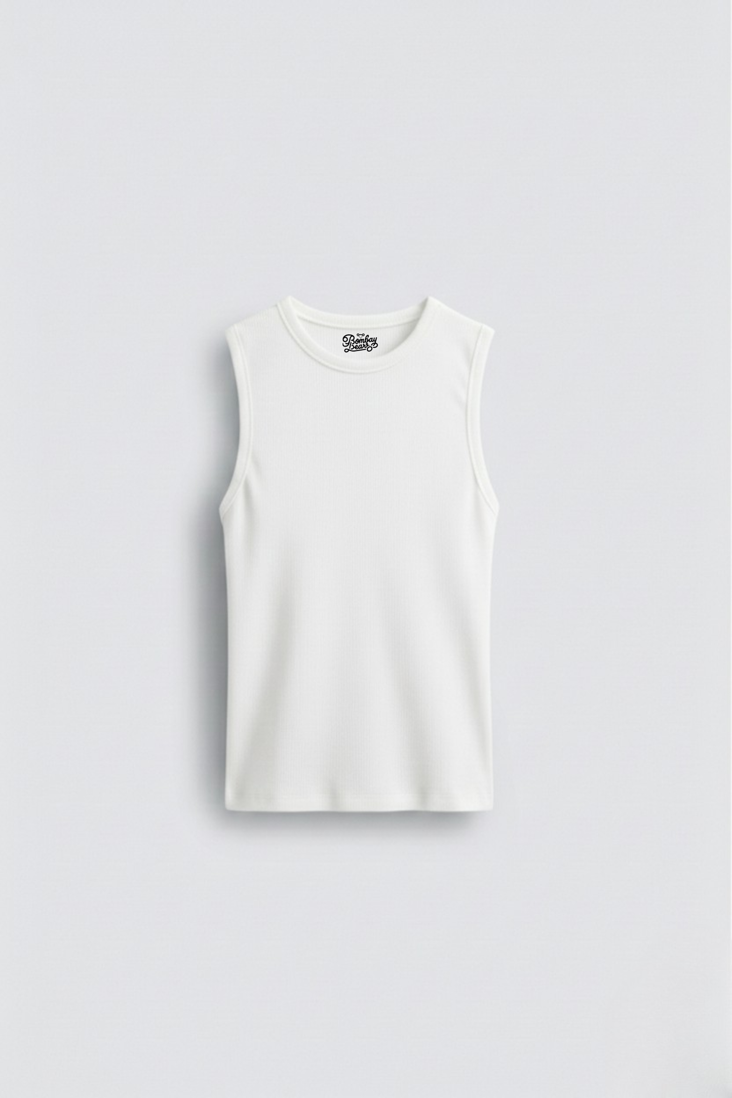 Men's White Tank Top  180 GSM Cotton, Regular Fit